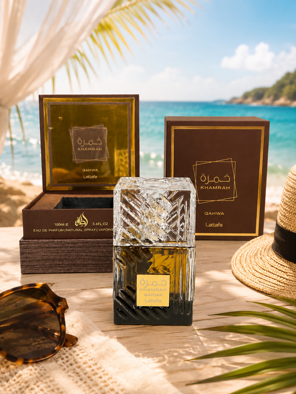 Lattafa Khamrah Qahwa Eau de Parfum 100 ml - Profumo Unisex con Note Speziate, Gourmand e Legnose