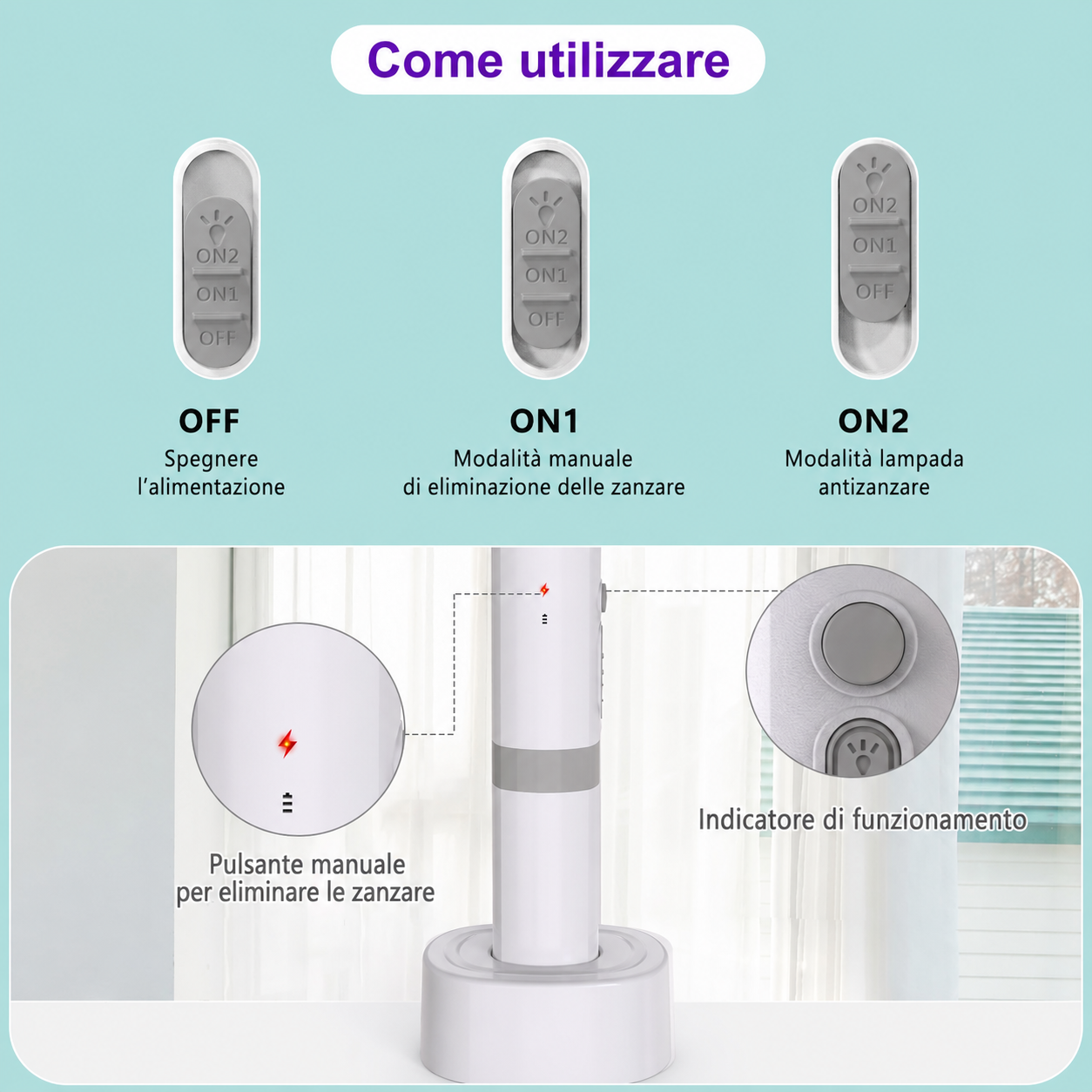 Racchetta Elettrica Antizanzare USB 2 in 1 5000V