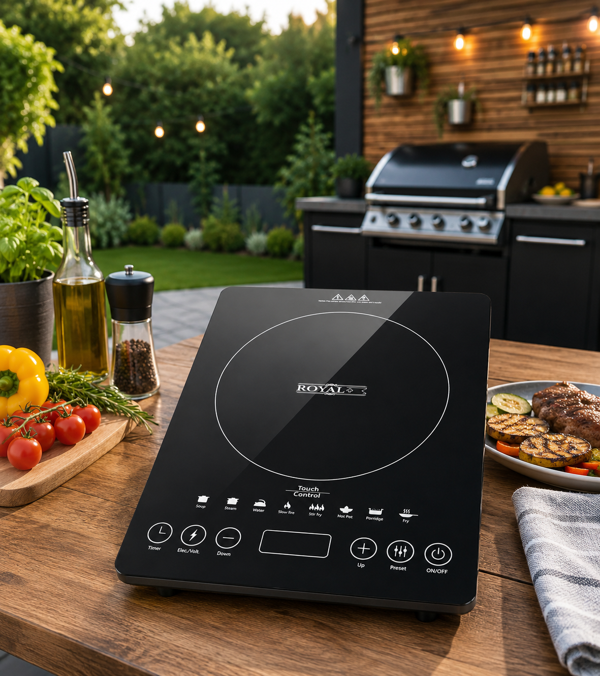 Piastra a Induzione 2500W Portatile Touch – Piano Cottura Elettrico con Timer 24h e 7 Funzioni