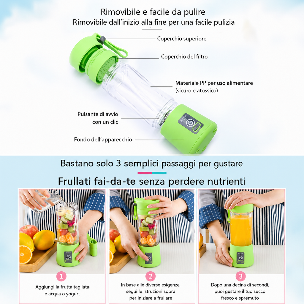Frullatore Portatile Smoothie USB 380ML