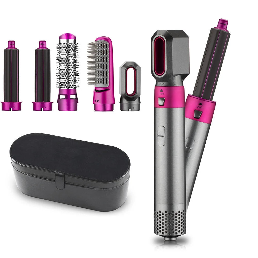 Spazzola Asciugacapelli 5 in 1 Professionale – Styler Automatico con Aria Calda/Fredda