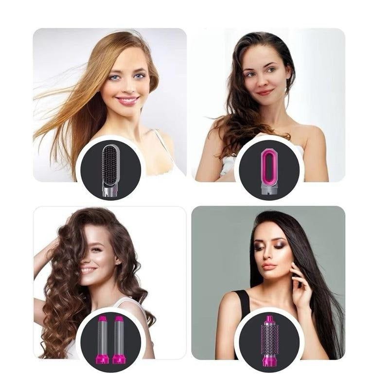Spazzola Asciugacapelli 5 in 1 Professionale – Styler Automatico con Aria Calda/Fredda