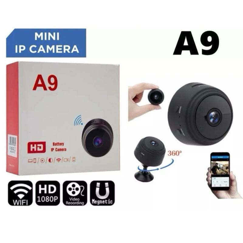 Mini IP Camera A9 HD 1080P con WiFi e Ricarica Magnetica Videocamera Portatile per Sicurezza Domestica Telecamera Wi-Fi
