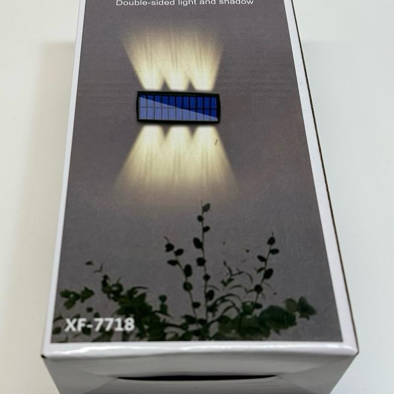 Sun Glow XF-7718 Lampada Solare da Parete con Luce e Ombra Doppia per Esterno e Interno