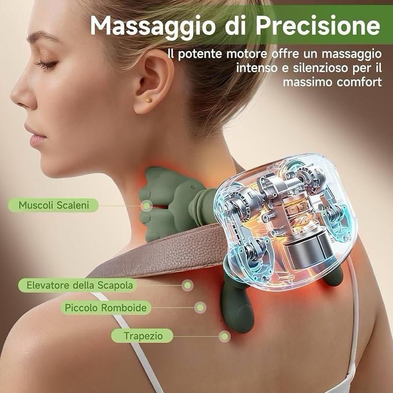 NeckRelax Pro – Massaggiatore Collo Intelligente con Design Innovativo e Funzionalità Avanzate per un Benessere Ottimale