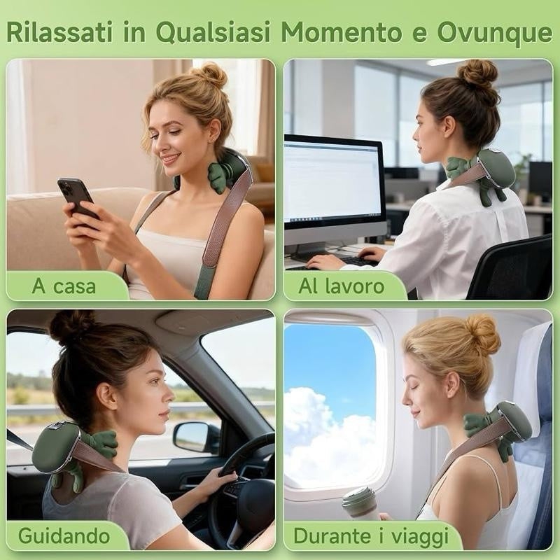 NeckRelax Pro – Massaggiatore Collo Intelligente con Design Innovativo e Funzionalità Avanzate per un Benessere Ottimale