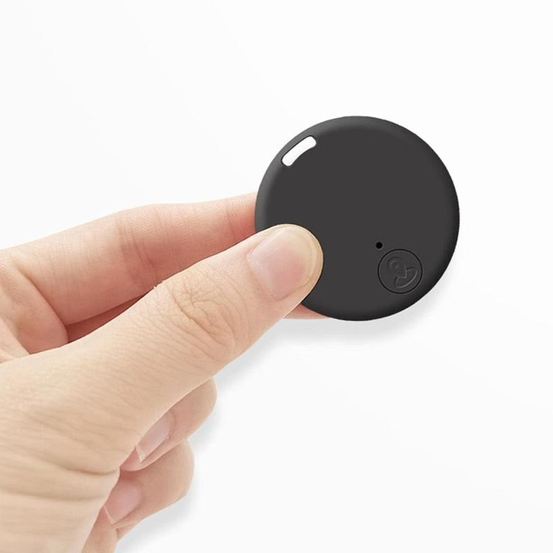 Localizzatore GPS Anti Smarrimento Mini Tracker Portachiavi Compatibile Smartphone Nero