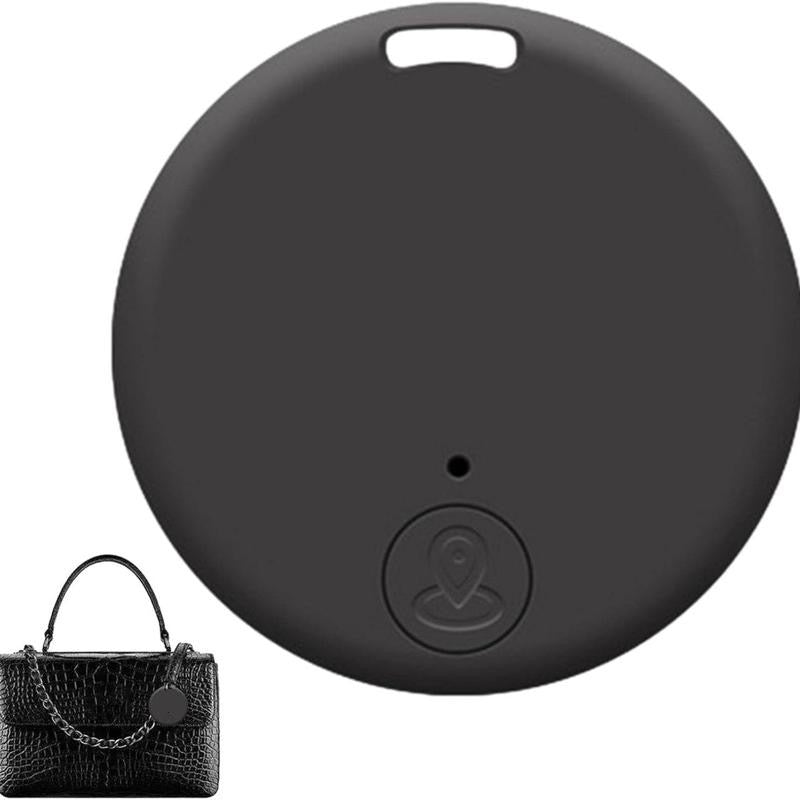 Localizzatore GPS Anti Smarrimento Mini Tracker Portachiavi Compatibile Smartphone Nero
