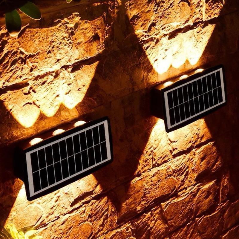 Sun Glow XF-7718 Lampada Solare da Parete con Luce e Ombra Doppia per Esterno e Interno