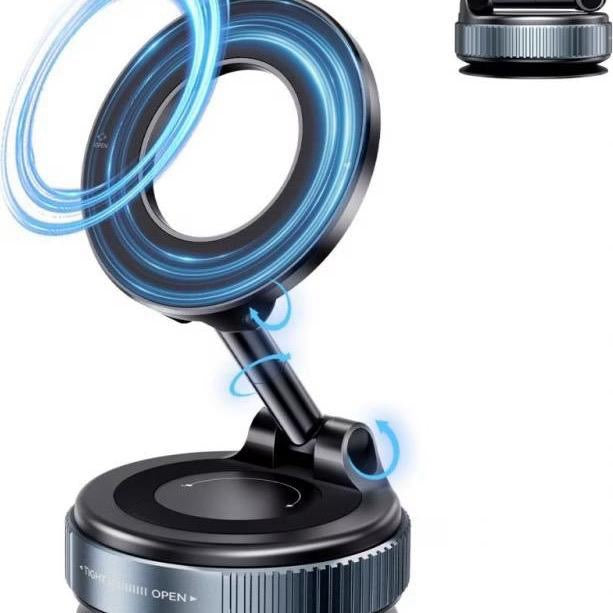 MagStand Pro Supporto Magnetico Ultra Compatto per Smartphone Design Pieghevole e Salvaspazio Rotazione Regolabile Ideale per Scrivania Auto Video e Streaming