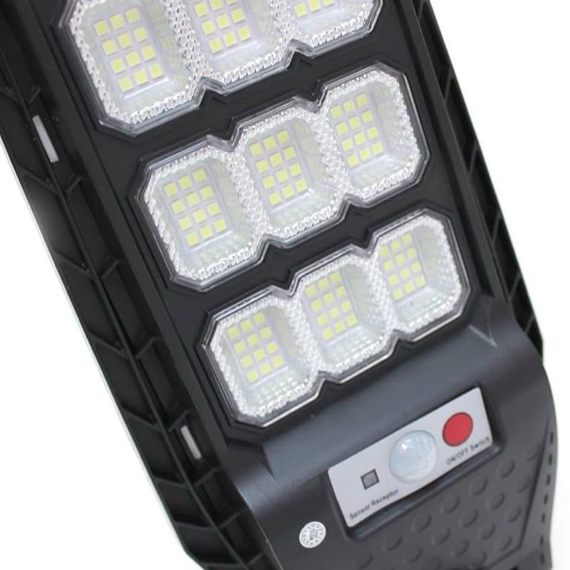 PowerSolar Lampada Solare LED Alta Luminosità con Sensore di Movimento e Telecomando per Giardino Garage e Ingresso di Casa Senza Cavi