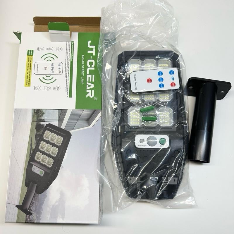 PowerSolar Lampada Solare LED Alta Luminosità con Sensore di Movimento e Telecomando per Giardino Garage e Ingresso di Casa Senza Cavi