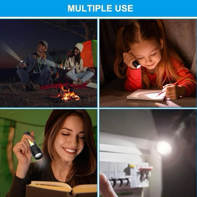 Mini Torcia LED Ricaricabile USB in Alluminio Resistente con 3 Modalità di Luce e Funzione Zoom Regolabile Ideale per Auto Campeggio e Emergenze