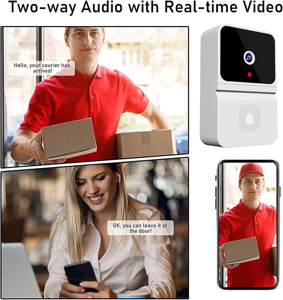 Campanello Smart WiFi con Telecamera e Audio per Sicurezza Domestica e Monitoraggio Remoto