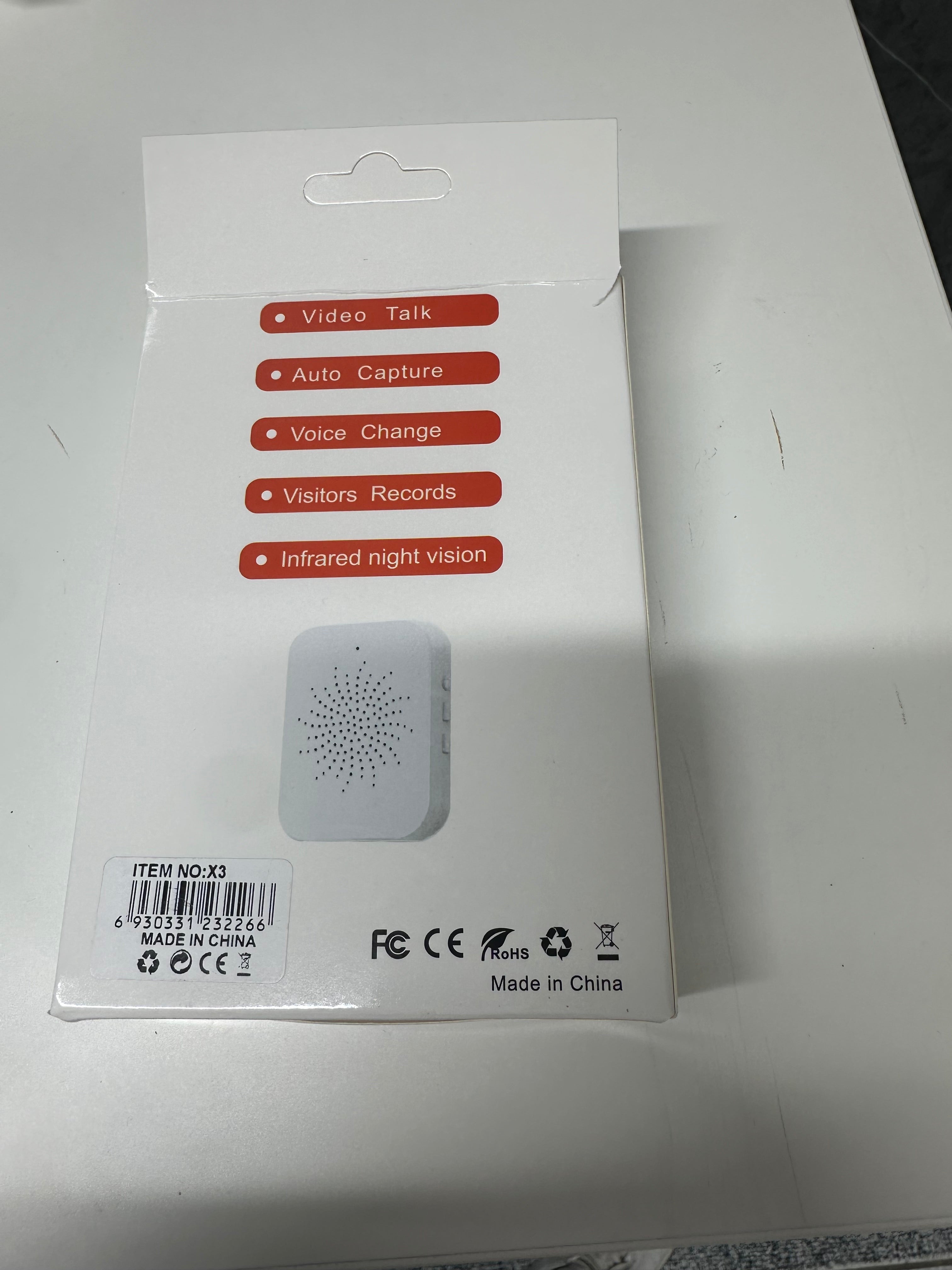 Campanello Smart WiFi con Telecamera e Audio per Sicurezza Domestica e Monitoraggio Remoto