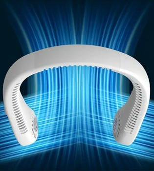Ventilatore Portatile da Collo USB Ricaricabile – Mini Neck Fan Silenzioso 3 Velocità per Sport, Ufficio e Viaggio