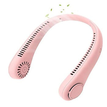 Ventilatore Portatile da Collo USB Ricaricabile – Mini Neck Fan Silenzioso 3 Velocità per Sport, Ufficio e Viaggio