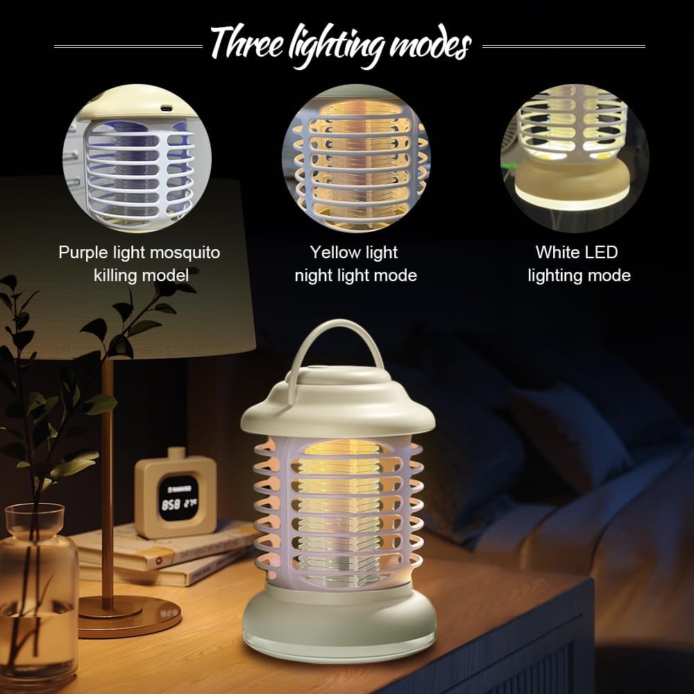 Lampada Antizanzare Elettrica UV 360° USB – Trappola Zanzare da Tavolo con Luce Notturna