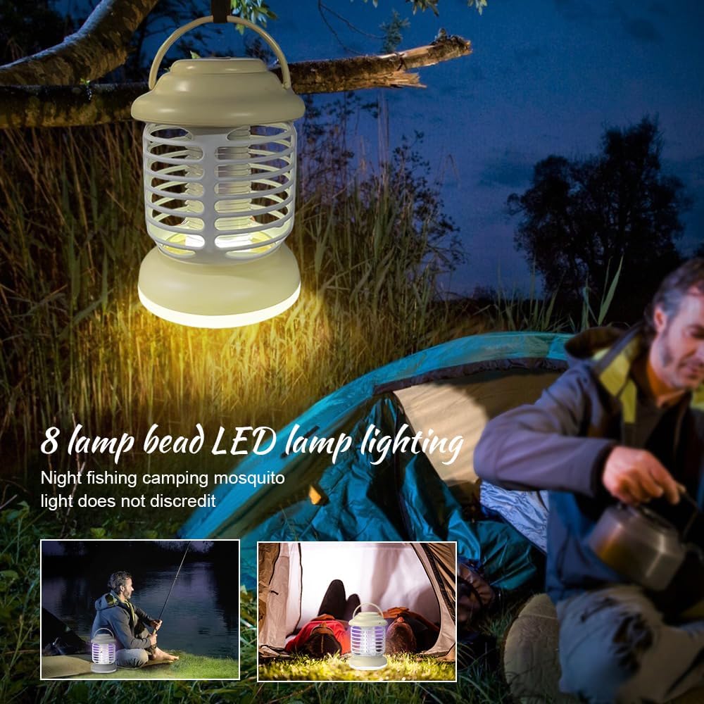 Lampada Antizanzare Elettrica UV 360° USB – Trappola Zanzare da Tavolo con Luce Notturna
