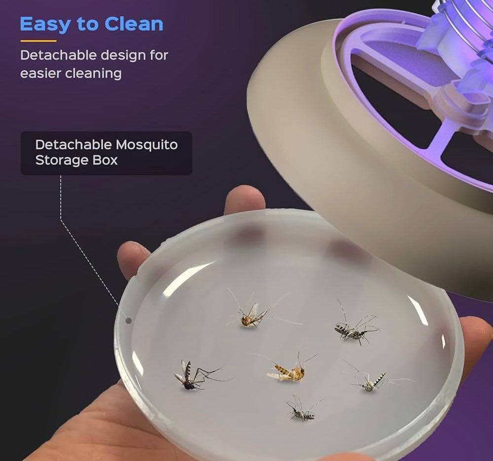 Lampada Antizanzare Elettrica UV 360° USB – Trappola Zanzare da Tavolo con Luce Notturna