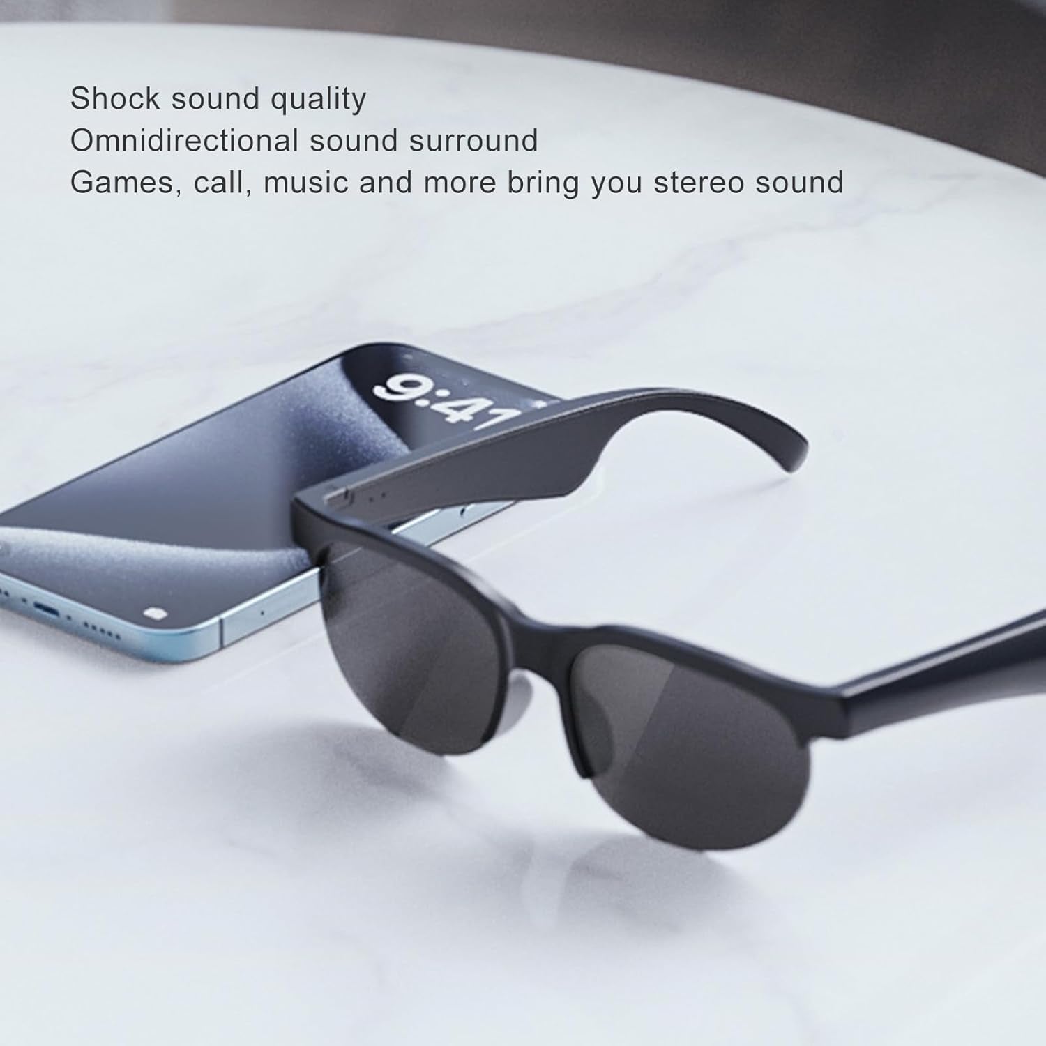 Occhiali Bluetooth Smart Audio Open Ear – Auricolari Integrati con Connessione Wireless