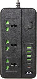 Multipresa Smart 3000W con 4 Prese Universali, 4 USB e 2 USB-C – Protezione Sovraccarico e Display LED
