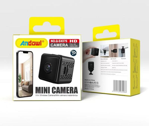 Mini IP Camera A9 HD 1080P con WiFi e Ricarica Magnetica Videocamera Portatile per Sicurezza Domestica Telecamera Wi-Fi
